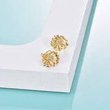 Sunflower Earrings for Women Sterling Silver