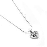 925 Sterling Silver Mom and Child Heart Mother's Day Pendant Necklace
