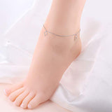 Sterling Silver Lucky Horseshoe Love Heart Anklets Jewelry
