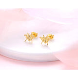 925 Sterling Silver Cute  Bee Stud Earrings for Women Teen Girls Birthday Gift