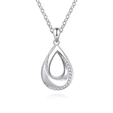 Silver CZ Teardrop Cremation Jewelry Eternity Urn Necklaces 