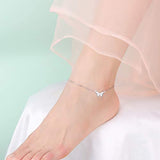 Butterfly Anklet For Women S925 Sterling Silver Adjustable Ankle