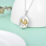 925 Sterling Silver  Butterfly Locket that holds picture Necklace Pendants  Birthday Gifts for Women Sisters Teen Girls