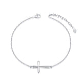  Silver Cross Ankets Bracelet 