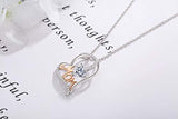 Mother's Birthday Gift Mother Necklace Pendant Love Heart with Rose Gold Mom for Women Mothers Day Jewelry