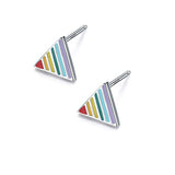 Sterling Silver Triangle Earrings Stud Dainty Earring Hypoallergenic Studs Tiny Geometric Earrings Jewelry Gift For Women