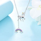 Unicorn Necklace Women Girls Teens Sterling Silver Jewelry Fairytale Unicorn Pendant Necklace Birthday Christmas Gift Little Girls