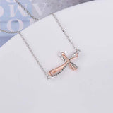 S925 Sterling Silver Infinity Cross  Pendant Necklace for Women