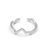 Rings 925 Sterling Silver Adjustable Wrap Open Ring