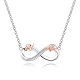 Silver Infinity Pendant Necklace Elephant Jewelry