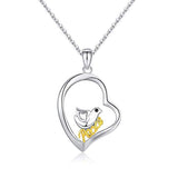 Dove Necklace 925 Sterling Silver Dove Bird of Love Peace Pendant Necklace for Women Graduated Gifts