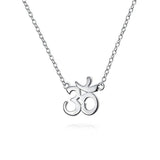 Sanskrit Symbol Yoga Spiritual Harmony Aum Om Ohm Pendant Necklace For Women 925 Sterling Silver