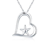 Heart Starfish Pendant Necklace