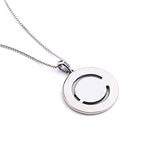 S925 Sterling Silver Oxidized Sun and Moon Celestial Jewelry Pendant Necklace for Women