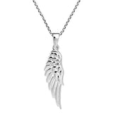 Silver Angel Wing Pendants Necklace