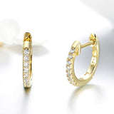 Sterling Silver Small Fashion CZ Hoop Earrings Birthday Christmas Gifts for Women Girl