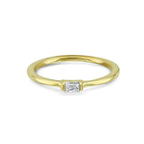 14k Yellow Gold Cut Natural Diamond Promise Ring (1/10 cttw, I-J, SI2-I1)