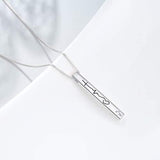 Sterling Silver Created Opal Vertical Bar Necklaces Jewelry Gifts for Women Teen Nurse Birthday