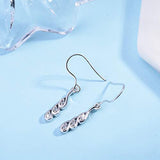 925 Sterling Silver Drop Hoop Earrings for Women Bridal Wedding Earrings Minimal Jewelry Gift for Girls