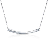 S925 Sterling Silver Simple Necklace for Women Dainty Bar Necklace Jewelry Birthday for Her