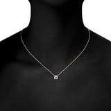 14K Gold Plated Crystal Solitaire  Dainty Choker Necklace | Gold Necklaces for Women
