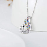 Phoenix Necklace for Women 925 Sterling Silver Peacock Pendant Necklace Nirvana of Phoenix Jewelry Gift for Birthday Anniversary