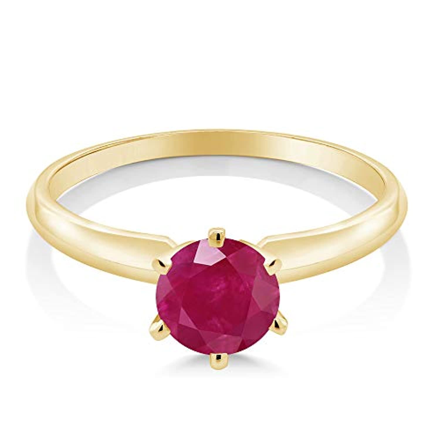 14K Gold Red Ruby  Engagement  Ring For Women