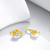 Gold Plated Elephant Earrings Sterling Silver Small Hoop Hypoallergenic  Earrings for Women