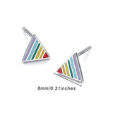 Sterling Silver Triangle Earrings Stud Dainty Earring Hypoallergenic Studs Tiny Geometric Earrings Jewelry Gift For Women