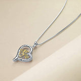 Sterling Silver CZ Heart Necklace for Mom Grandma Nana Sister Daughter Friend Necklace for Women Teens Girls