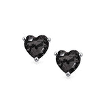 1Ct Cubic Zirconia AAA CZ Solitaire Heart Stud Earrings For Women For Teen 925 Sterling Silver