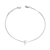 White opal Ankle Bracelets