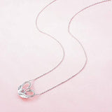 925 Sterling Silver Love You Forever Heart Swan Pendant Necklace for Women Mother Wife at Birthday Christmas