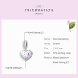 925 Sterling Silver Flying Dandelion Heart Charm For Bracelet  Fashion Jewelry For Women