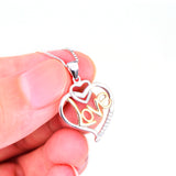 Heart Inlaid With  'Love' 925 Sterling Silver For Wholesale