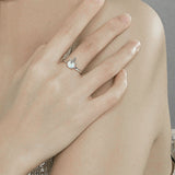 925 Sterling Silver Rings Shining Adjustale Finger Ring  for Women Fashion Jewelry
