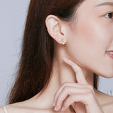 Design Pearl Stud Earrings for Women Gold Color Silver 925 Cute Insects Ear Studs Female Korean Style Jewelry