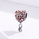 S925 Sterling Silver  Oxidized Epoxy Love Infinity Charms