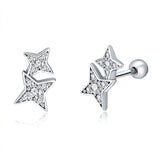 Sparkling Star Meteor Luminous Crystal Stud Earrings