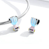 925 Sterling Silver Colorful Juicer Charm For DIY Bracelet Fashion Wedding Jewelry For Gift