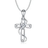 Crystal Statement Cross Necklace New Design Wholesale Fashion Necklace