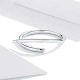 925 Sterling Silver Minimalist Simple Open Adjustable Finger Rings for Girlfriend Fashion Jewelry