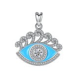 S925 sterling silver Evil eye necklace pendant cz  jewelry For Women