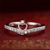 S925 sterling silver crown cubic zircon Engagement ring wholesale jewelry