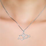 An Arrow Piercing The Heart 925 Sterling Silver Necklace For Lover