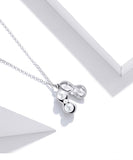 925 Sterling Silver Beautiful Lucky Peanuts Pendant Necklace Precious Jewelry For Women