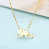 cute elephant small animal pendant S925 sterling silver necklace original design female jewelry