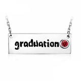 Graduation Birthstone Genuine Garnet Collar Necklace