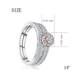 Latest Design 925 Sterlings Silver Jewelry Rose Gold Plated Women Wedding Ring