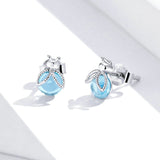 925 Sterling Silver Insect Fireflies Stud Earrings for Girlfriend Fashion Engagement Jewelry